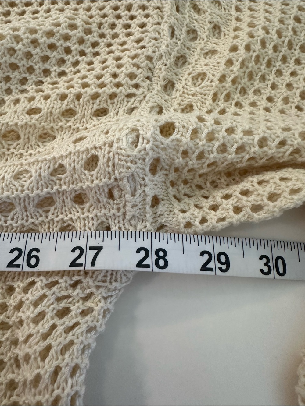 Cupshe Versatile Oversize Boxy Beige Open Knit Crochet Sweater Top Size XL NWT - Picture 12 of 17